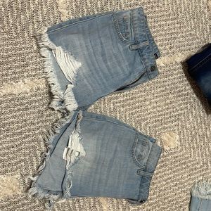 2 fashion Nova small high rise jean shorts